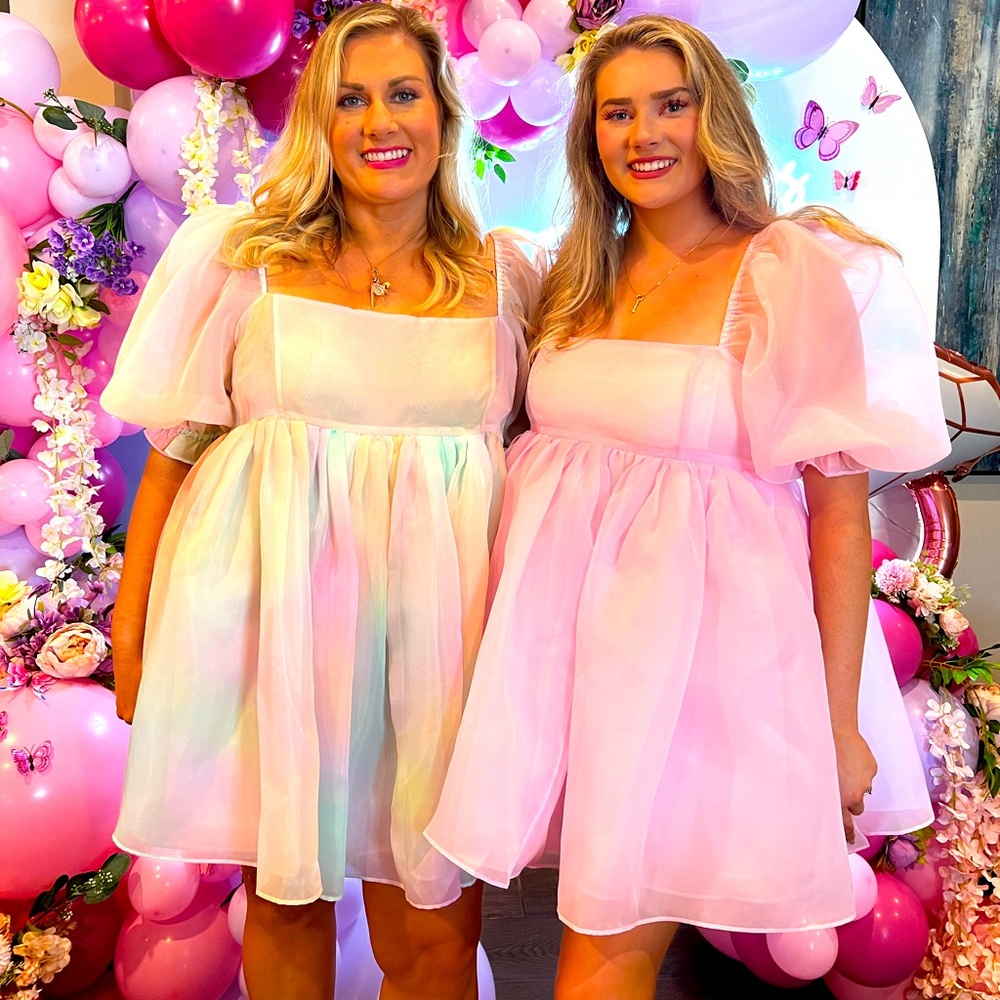 Selkie Pink puff dress